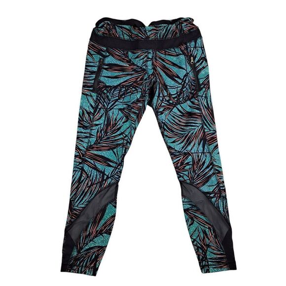 lululemon athletica Pants - Lululemon Leggings Womens 10 Floral Geometric Yoga Compression Sheer